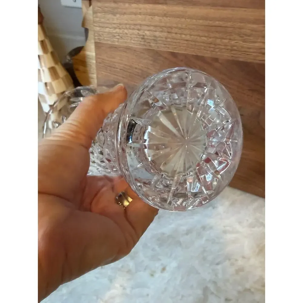 Beautiful cut Crystal vase 7”